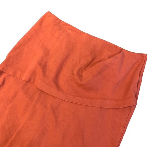 CAbi Overlay Pencil Skirt #3099 sz 8 Orange Rust 3637 - Picture 4 of 9